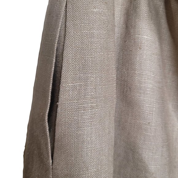 William Pearson New with Tags Vintage 2 Piece Taupe Linen Suit Blazer Skirt 14 - Picture 9 of 11